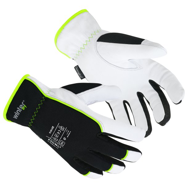 Vanntett Fret monteringshanske i geiteskinn, Elastisk polyester hndrygg (BESTILLINGSVARE)